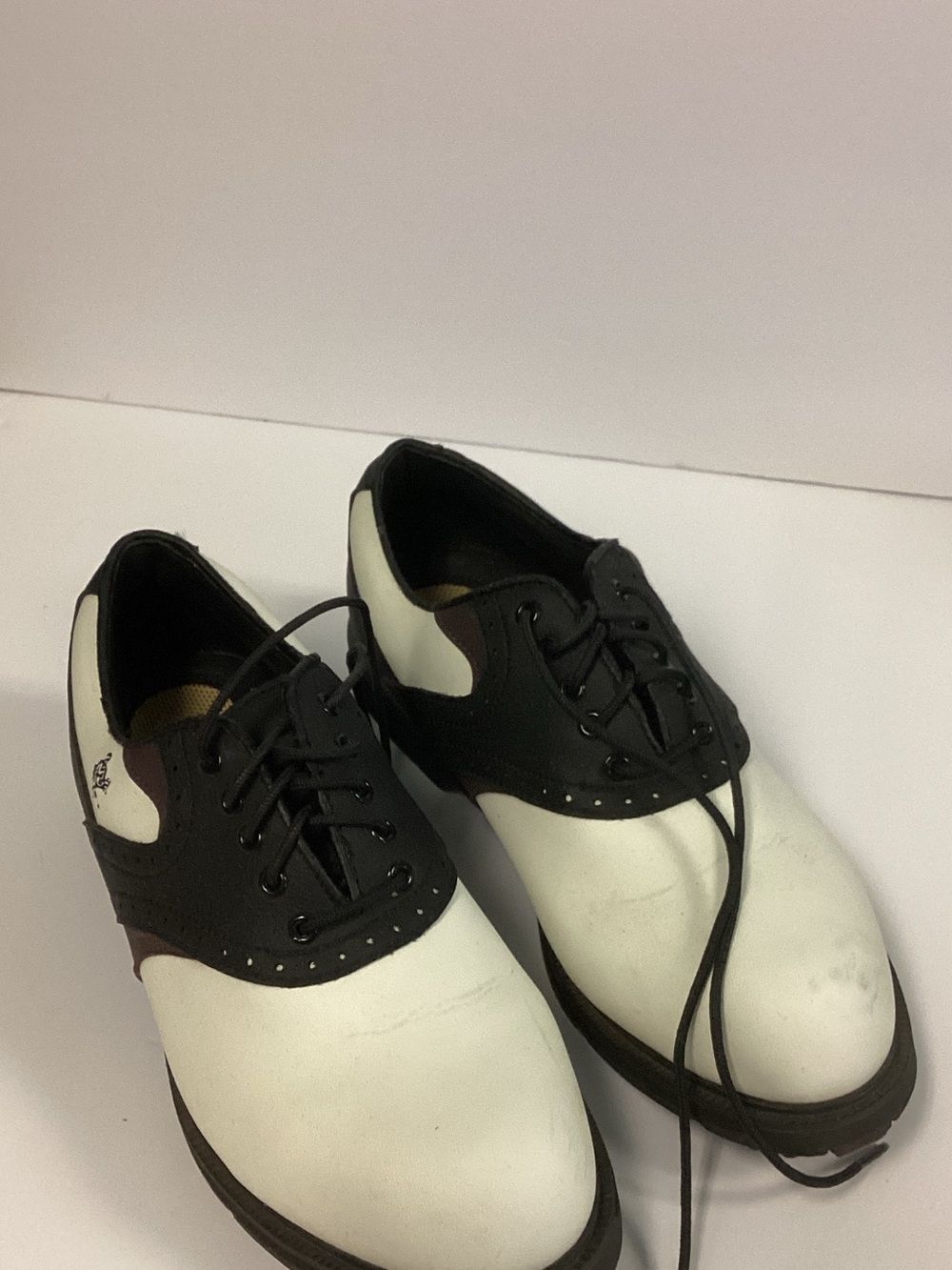 Ashworth Black and White Two-Tone Saddle Oxfords